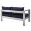 Causeuse d'extérieur en aluminium Shore Sunbrella-2095654385
