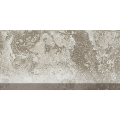 Tratorria 6" X 12" Porcelain Stone Look Cove Base Tile Trim