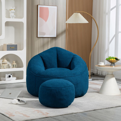 Fauteuil demi-tonneau avec repose-pieds 37,4 po Eryn