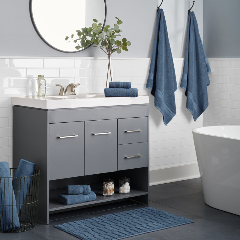 Ensemble de serviettes 6 pièces Scott Living Crescent HYGROCOTTON, Bleu porcelaine