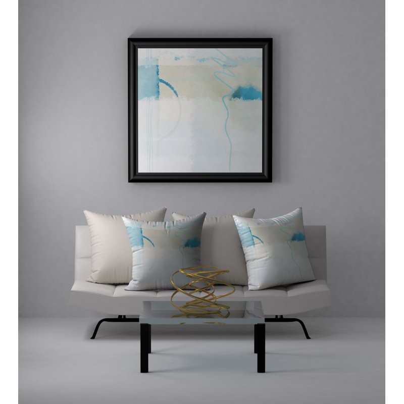 Abstract Throw Pillow, 18" H x 18" W