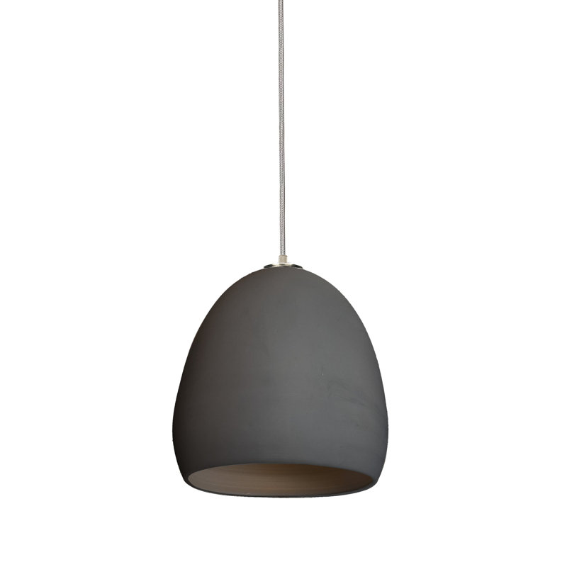 1 - Light Pendant, Black, Matte White, 100" H x 7" W x 7" D