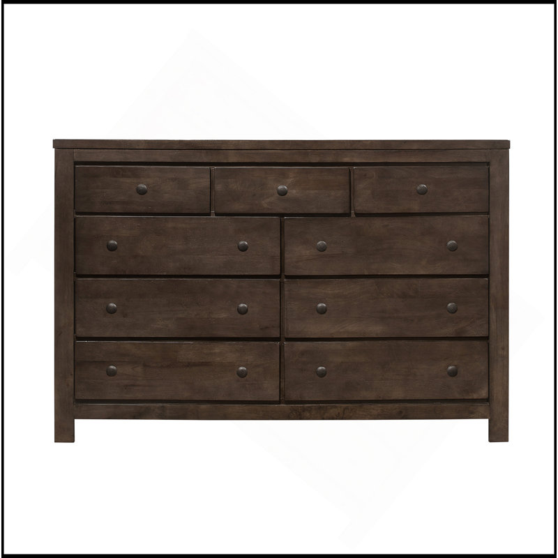 Brown 9-Drawer Dresser