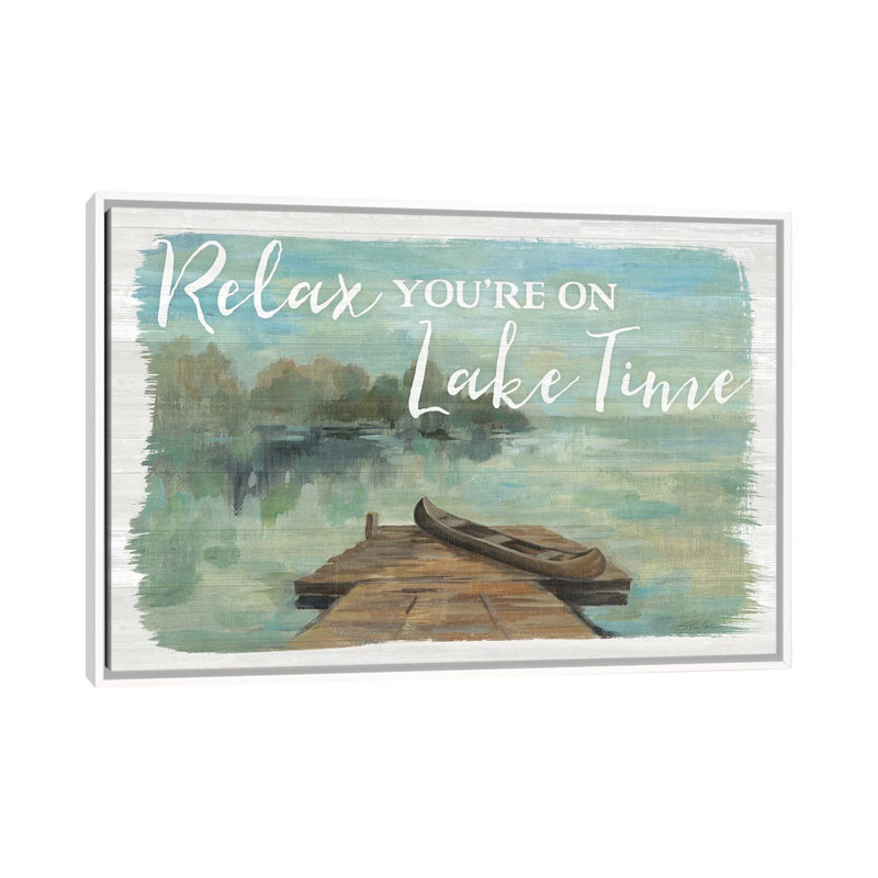 «Lakeside Retreat II» par Silvia Vassileva - reproduction d'art, White Framed, Pas de tapis, H 18 po x l 26 po x P 1,5 po