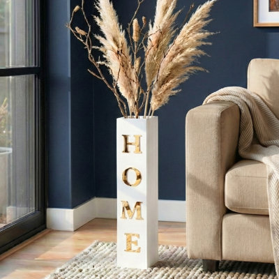 Featherston 27.55" Wood Floor Vase Country Farmhouse Rustic Decor