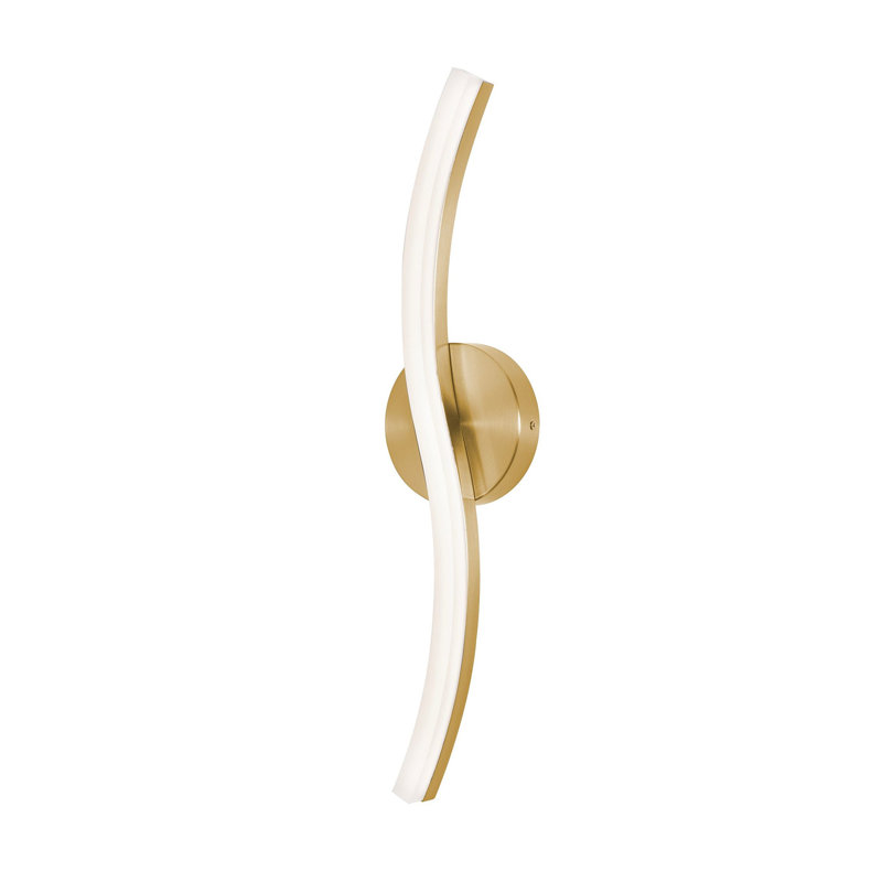 Geftos Dimmable LED Vanity Light, Light Antique Brass