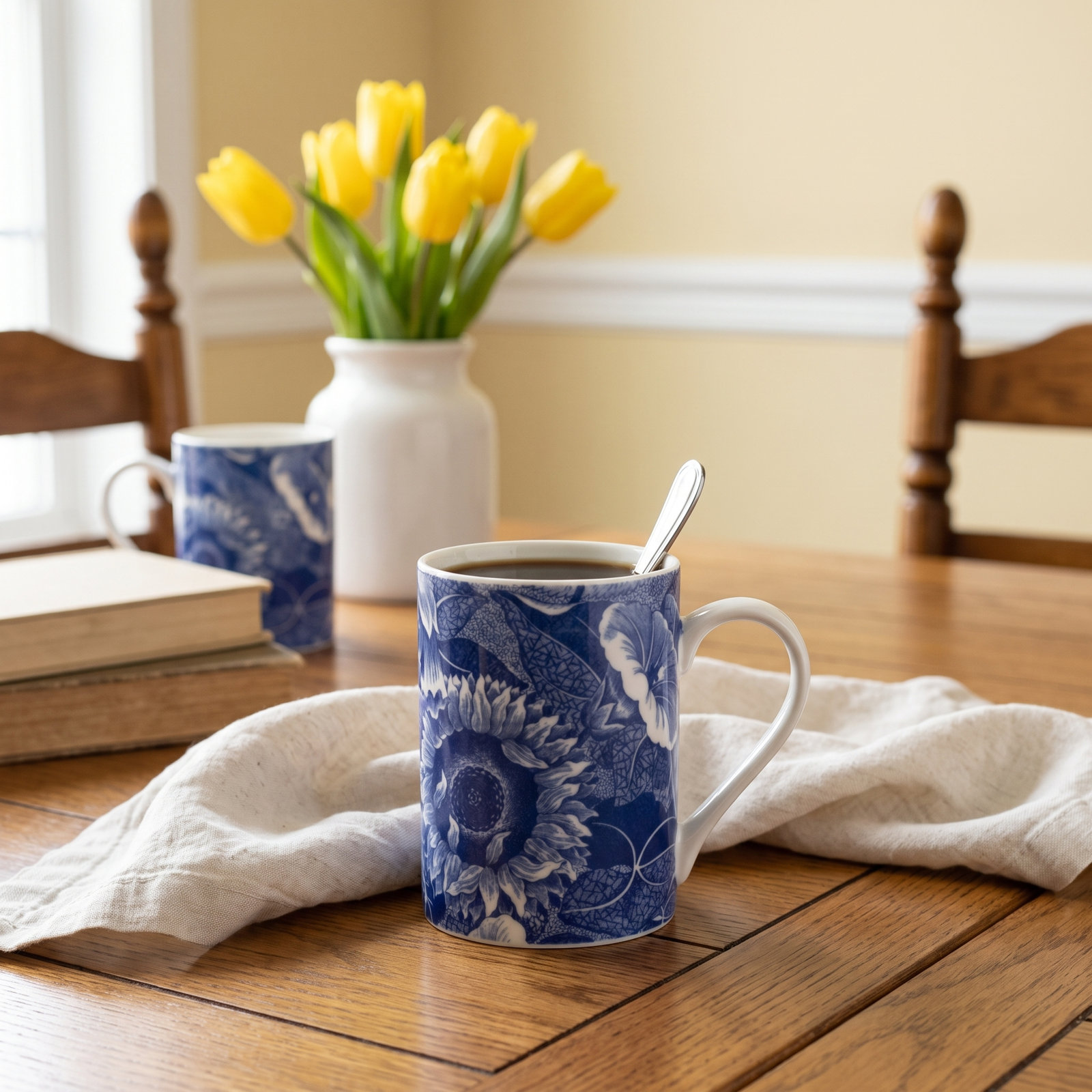 Blue Room Sunflower Porcelain Mug