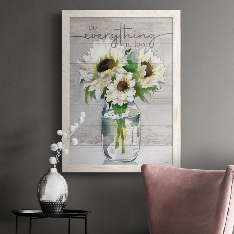 «Dinan Do Everything In Love», reproduction d'art sur toile, Cadre blanc, H 37,5 po x l 27,5 po x P 1 po