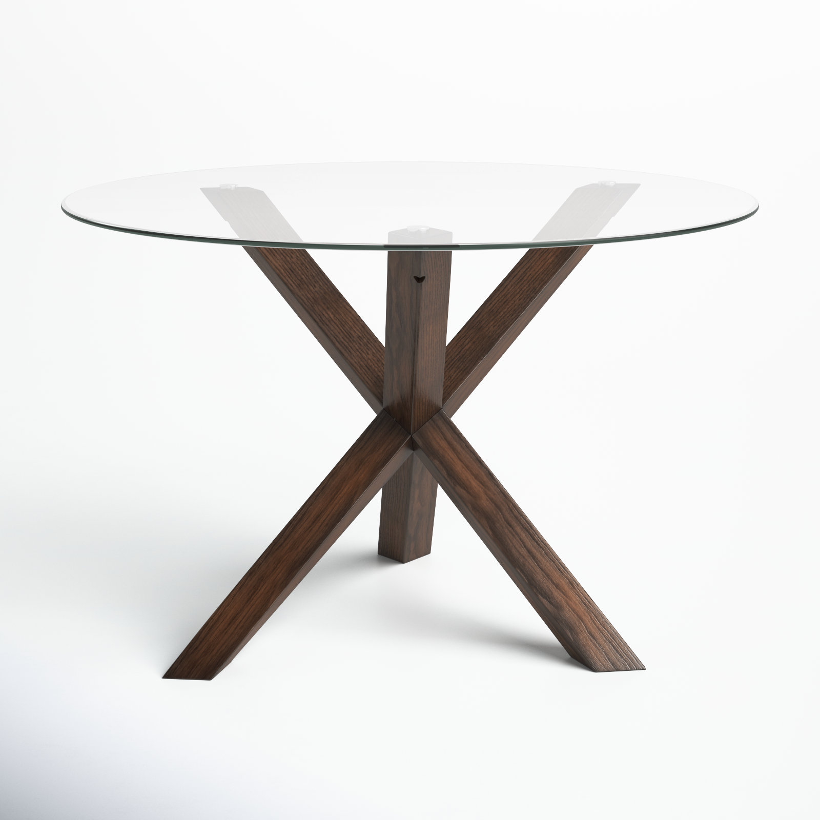 Barnett Round Dining Table, Walnut, 30" H x 48" W x 48" L