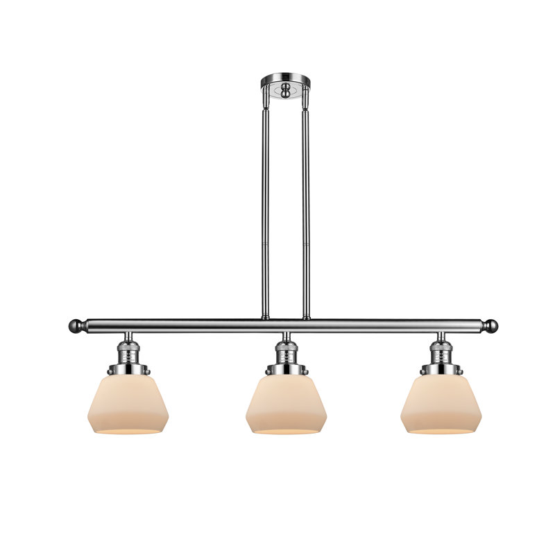 Chill 3 - Light Kitchen Island Pendant, Polished Nickel, Matte White Cased