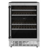 ZLINE 24" Monument Autograph Edition Dual Zone 44-Bottle Wine Cooler in Stainless Steel