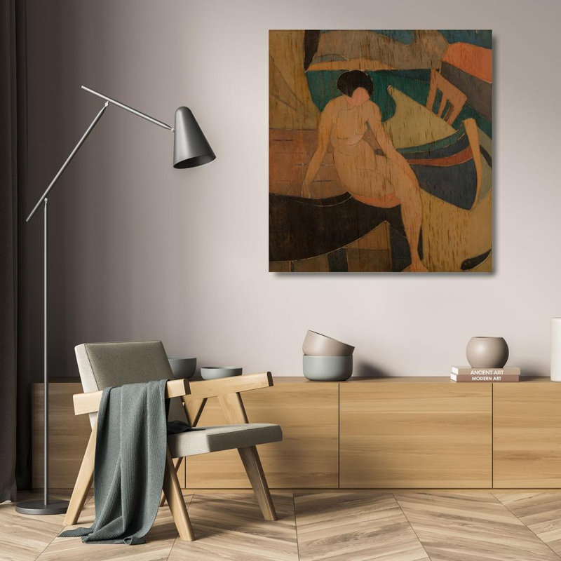 «Black Fish» par Blanche Lazzell - Art mural sur toile tendue avec châssis, H 24 po x l 17 po