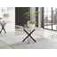 Tierra Modern Chrome Metal & Glass Round Dining Table Set with 4 Luxury Button Velvet Chairs