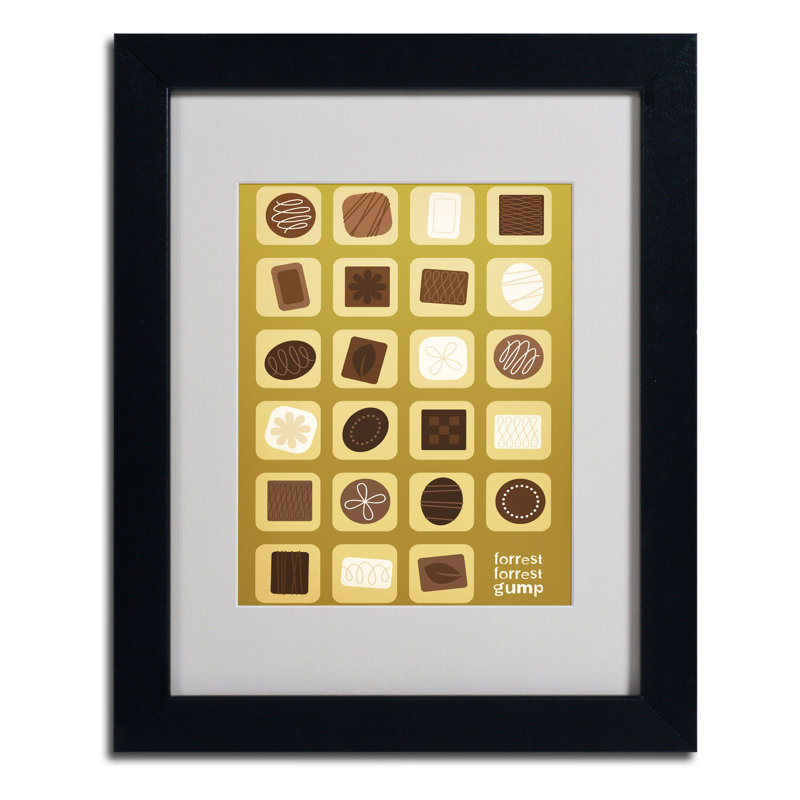 « forrest gump » par megan romo, impression encadrée sur toile tendue, Cadre noir, H 14 po x l 11 po x P 0,5 po
