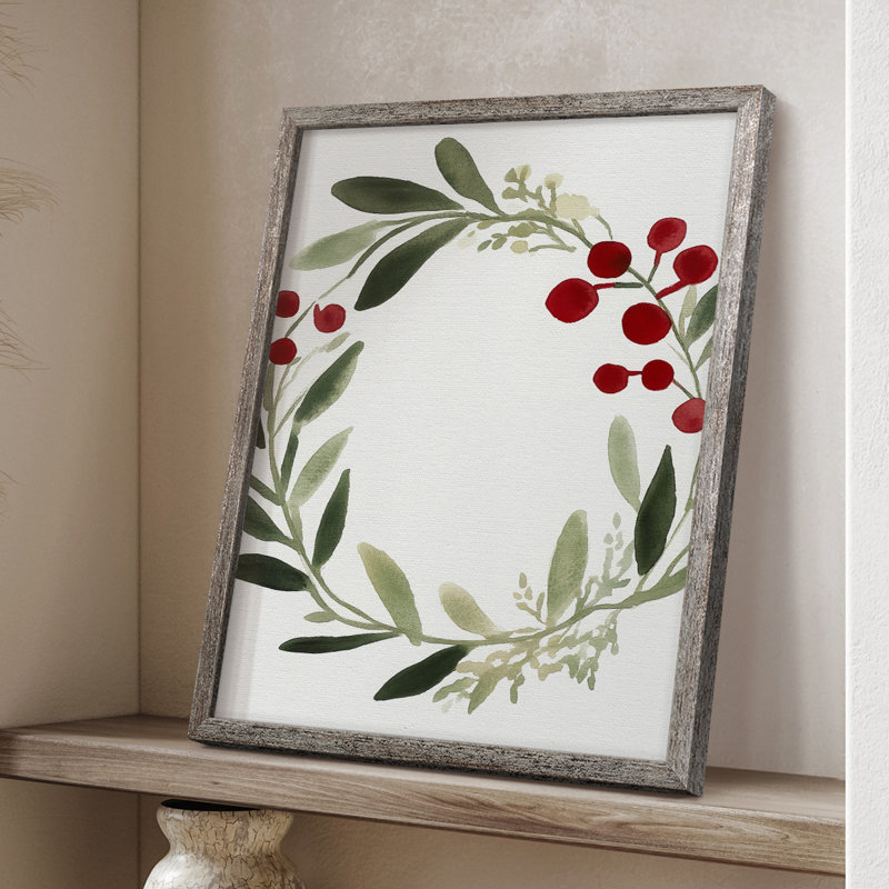 Christmas Holiday Art CCCXLVI Framed Print - Solid Wood, H 15 po x l 12 po