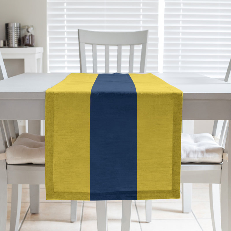 Chemin de table, 72 po x 16 po, Jaune / bleu marine / jaune, Tampa Bay