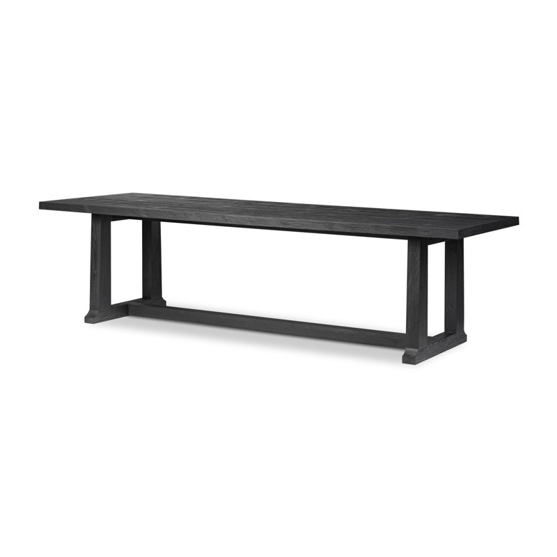 Otto Pine Wood Dining Table, Waxed Pine, 30" H x 39.25" W x 110" L