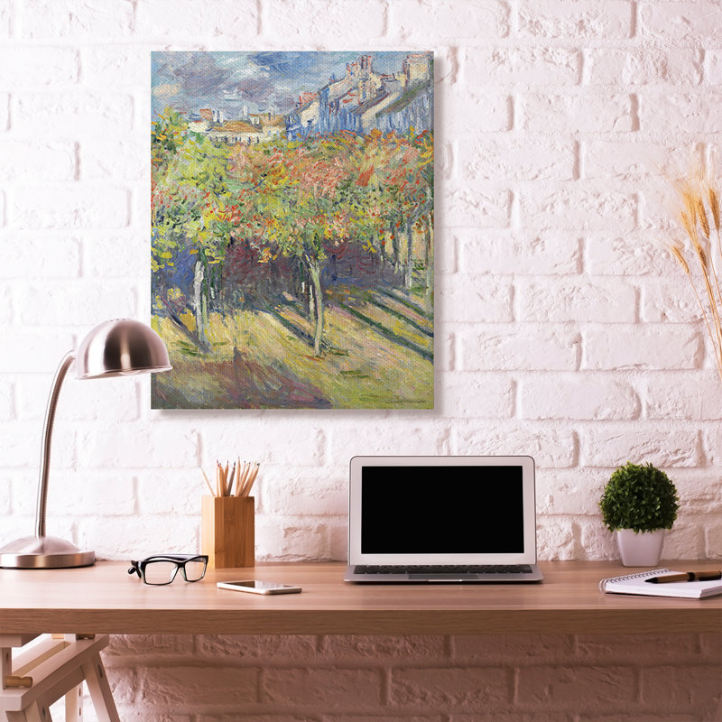 « city verger green blue classic monet » par claude monet-reproduction d’art, Toile tendue, H 48 po x l 36 po x P 1,5 po
