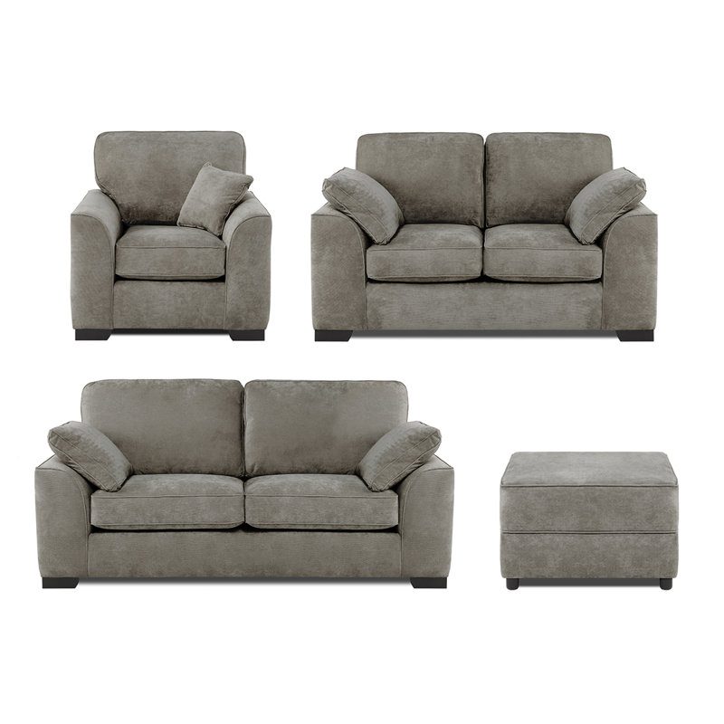 Eila 4 - Piece Living Room Set, Grey