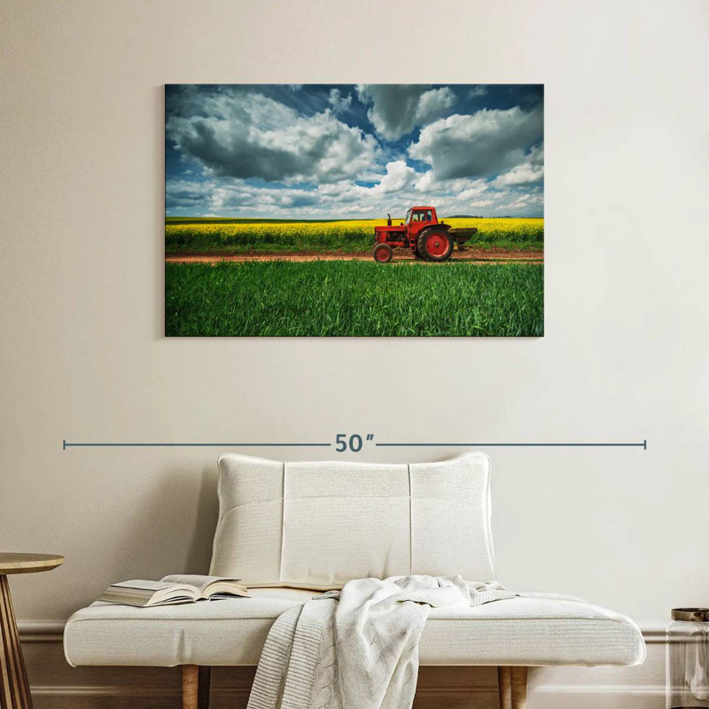Alvord Red Field Tractor, 26" H x 39" W