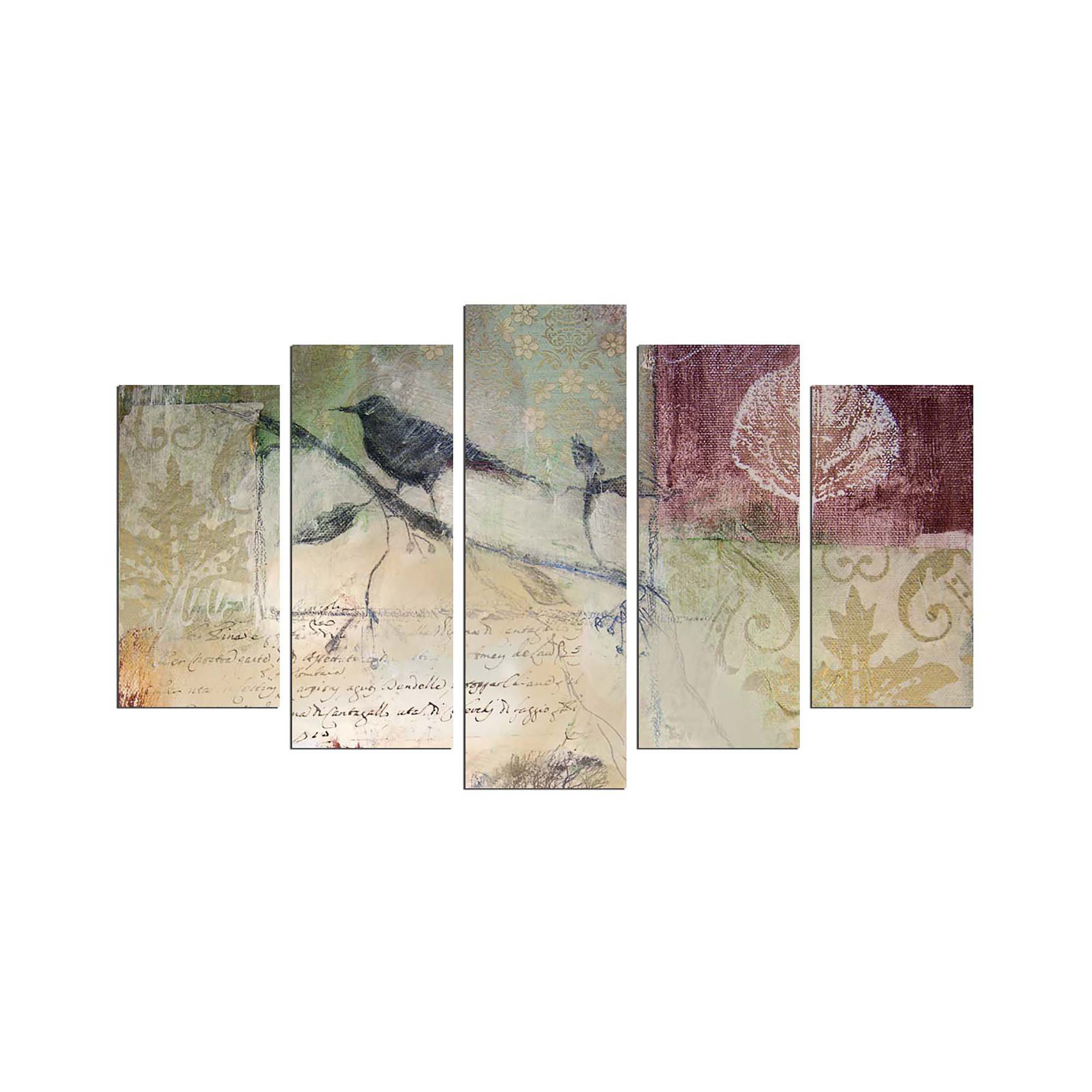East Urban Home 5 Piece Unframed Graphic Art Print Set on Wood ...