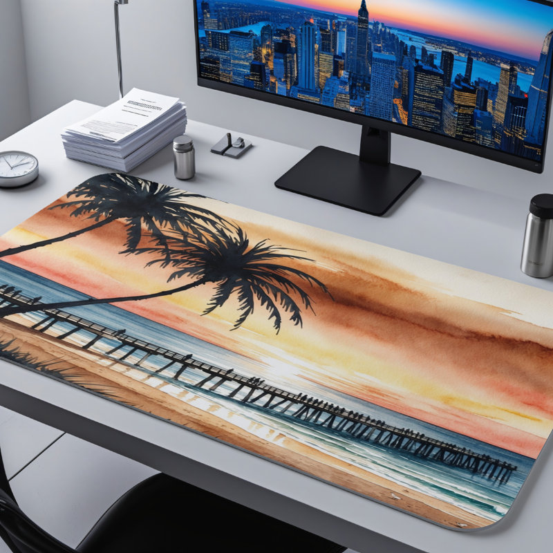 Polyester Desk Pad, 14.4x12.1