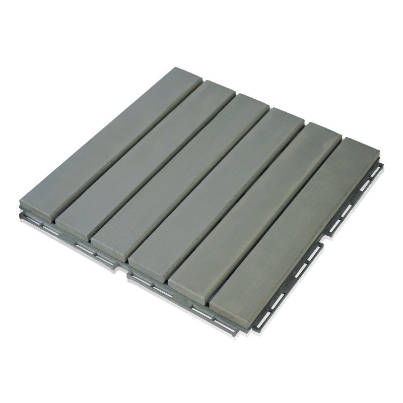 Carreaux de terrasse à emboîtement L 12 po x l 12 po (gris-vert)