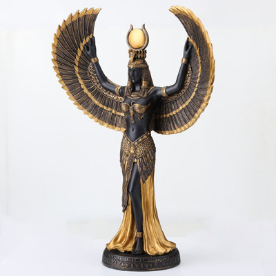 13.39 inches Height Cold Cast Isis the Egyptian Goddess of Magic and Wisdom Finish Figurine