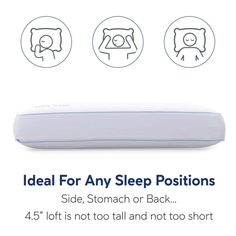 Memory Foam Plush Cooling Pillow, Standard