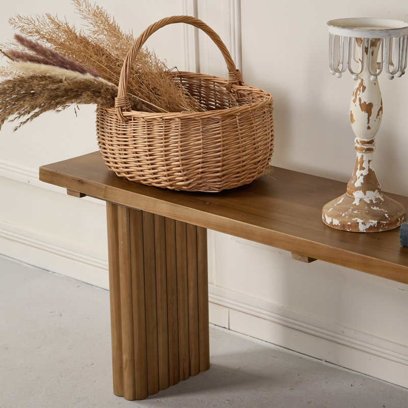 Gennari Solid Wood Bench with Flat Fluted Legs（Three Sizes Available）
