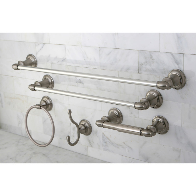 Kingston Brass Provence 5-Piece Bathroom Hardware Set, Brushed Nickel