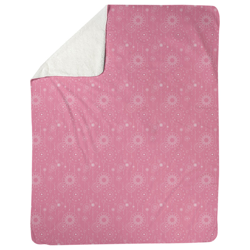 Couverture d'astrologie Katelyn Elizabeth, l 32,5 po x L 42,5 po, Rose