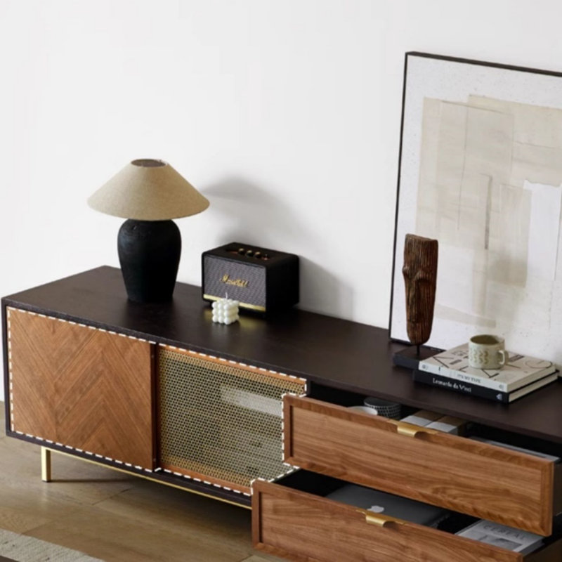 Console moderne en noyer moderne
