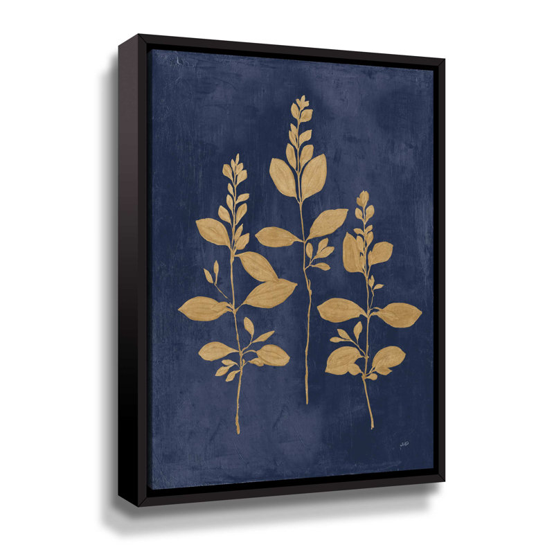 Toile tendue Botanical Study IV, Cadre noir, H 10 po x l 8 po x P 2 po