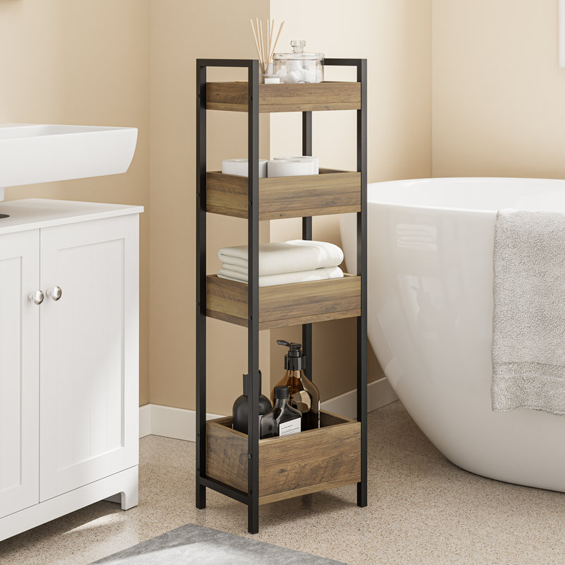 4-Tier MDF Bathroom Shelves