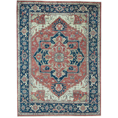 Heriz Wool Oriental Area Rug