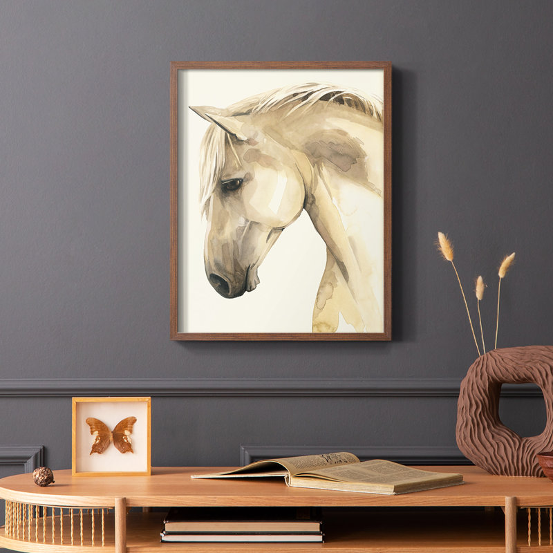Golden Palomino II, reproduction encadrée - bois massif, Brun, H 28 po x l 22 po