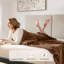 Couverture polaire en fausse fourrure de vison de luxe - peluche douce et réversible pour lit et canapé-125539719-125539725