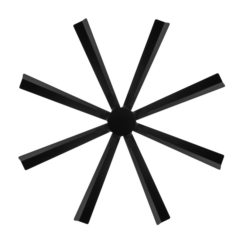 Size Matters 8-Blade Smart Ceiling Fan, 65", Matte Black, No