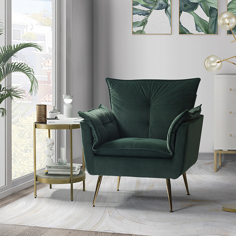 Fauteuil Toulouse, Velours vert