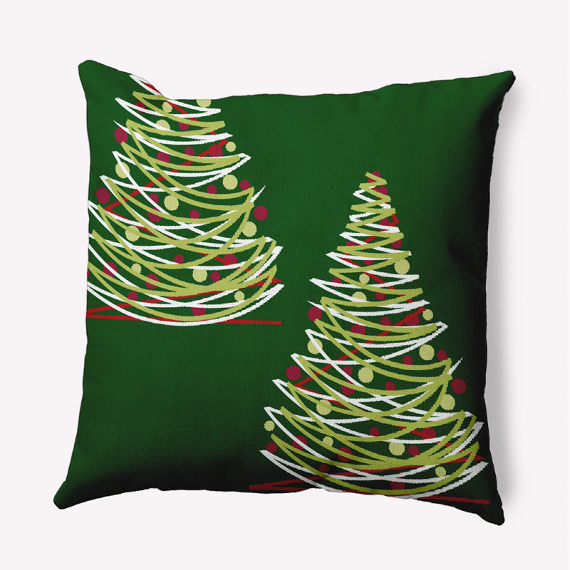 Jump For Joy Reversible Throw Pillow, 16" H x 16" W, Green