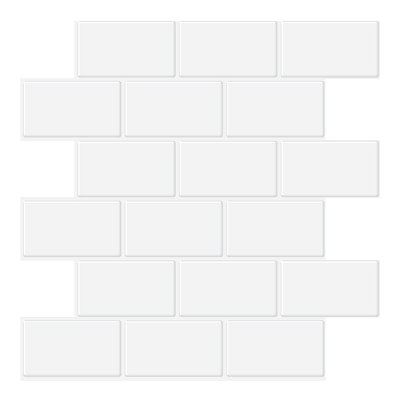 12" x 12" PVC Peel & Stick Thicker Subway Tile
