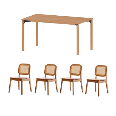 Innovative solid wood eco-friendly table set