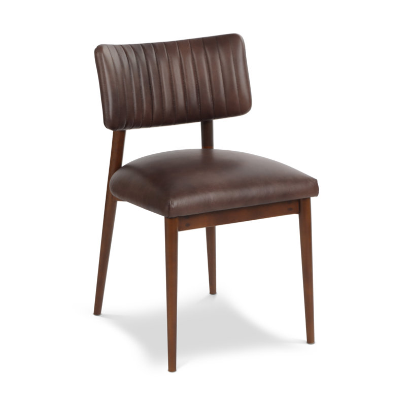Chaise en cuir véritable Bask, Brun antique