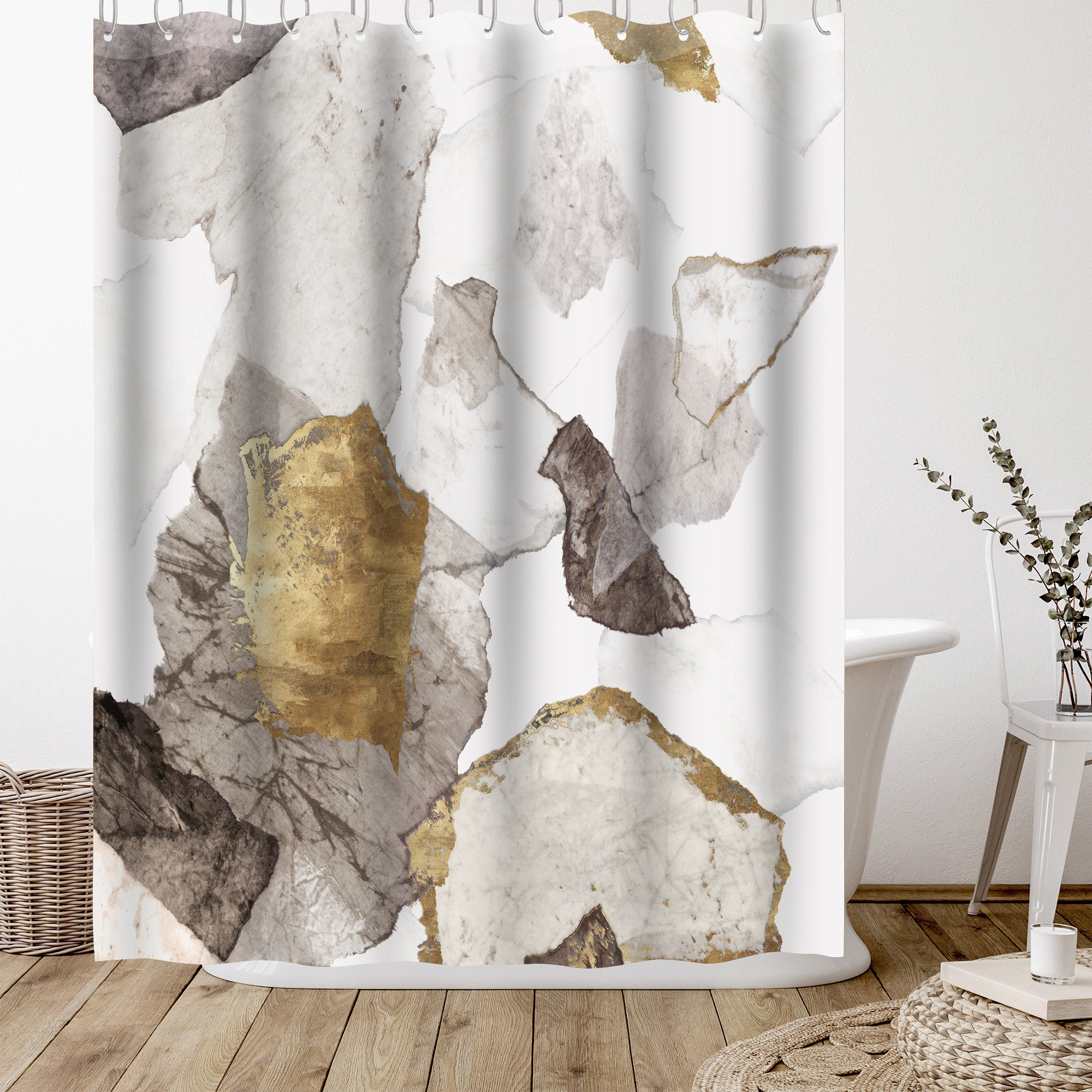 Willa Arlo Interiors Vantassel Abstract Shower Curtain & Reviews