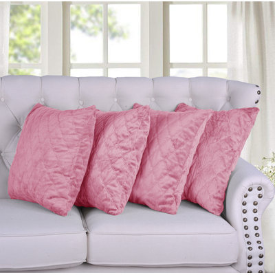  Quilted Micromink Square Pillow Cover