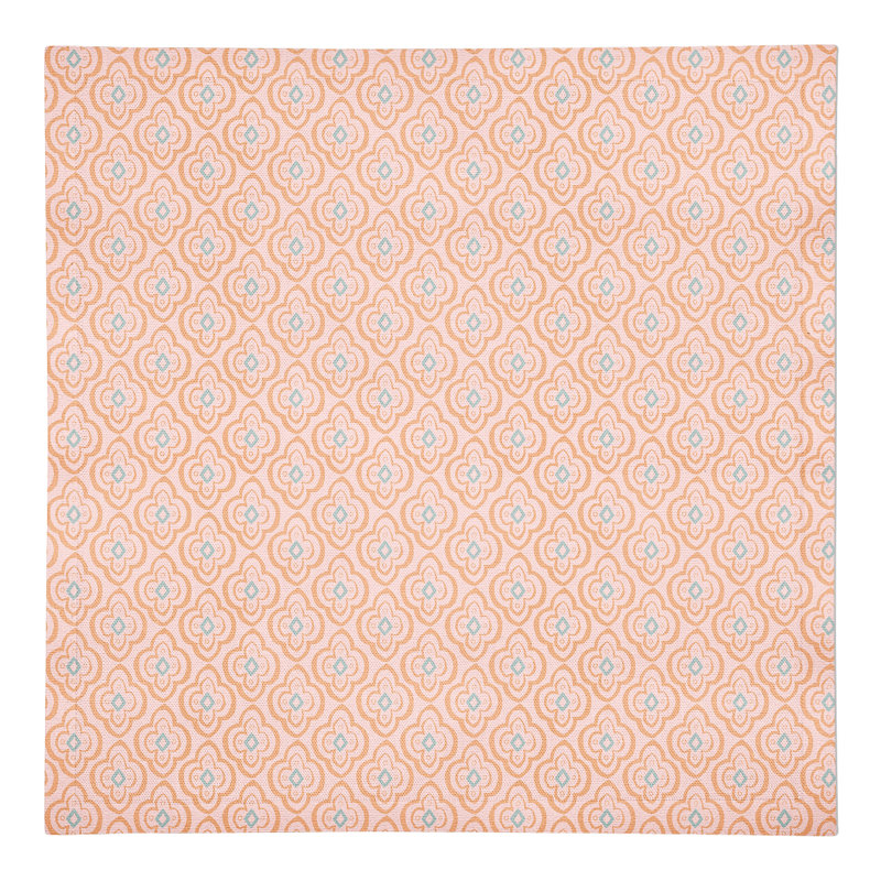 Eliah Cotton Geometric Square Napkin, Pink