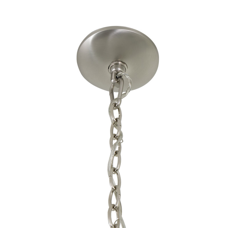 Lustre classique/traditionnel 9 lumières ombrée Canaday, Nickel satiné