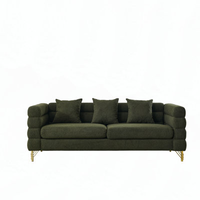 81Inch 3 Seater Sectional Sofa with 3 Pillows