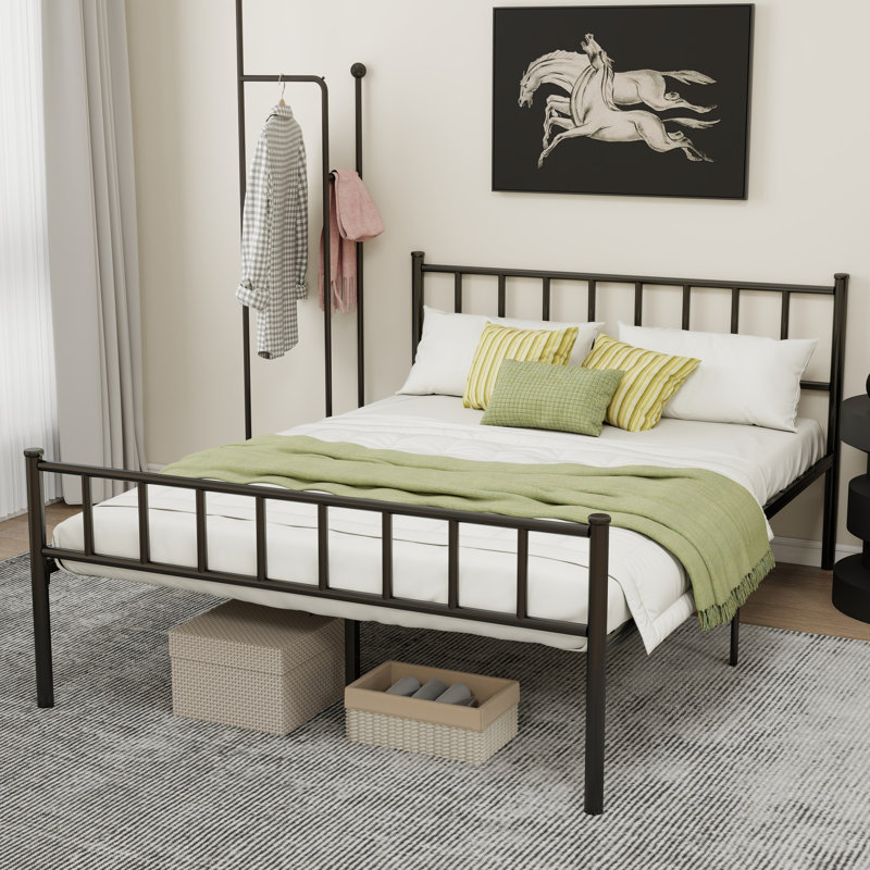 Metal Open Frame, Queen, Black
